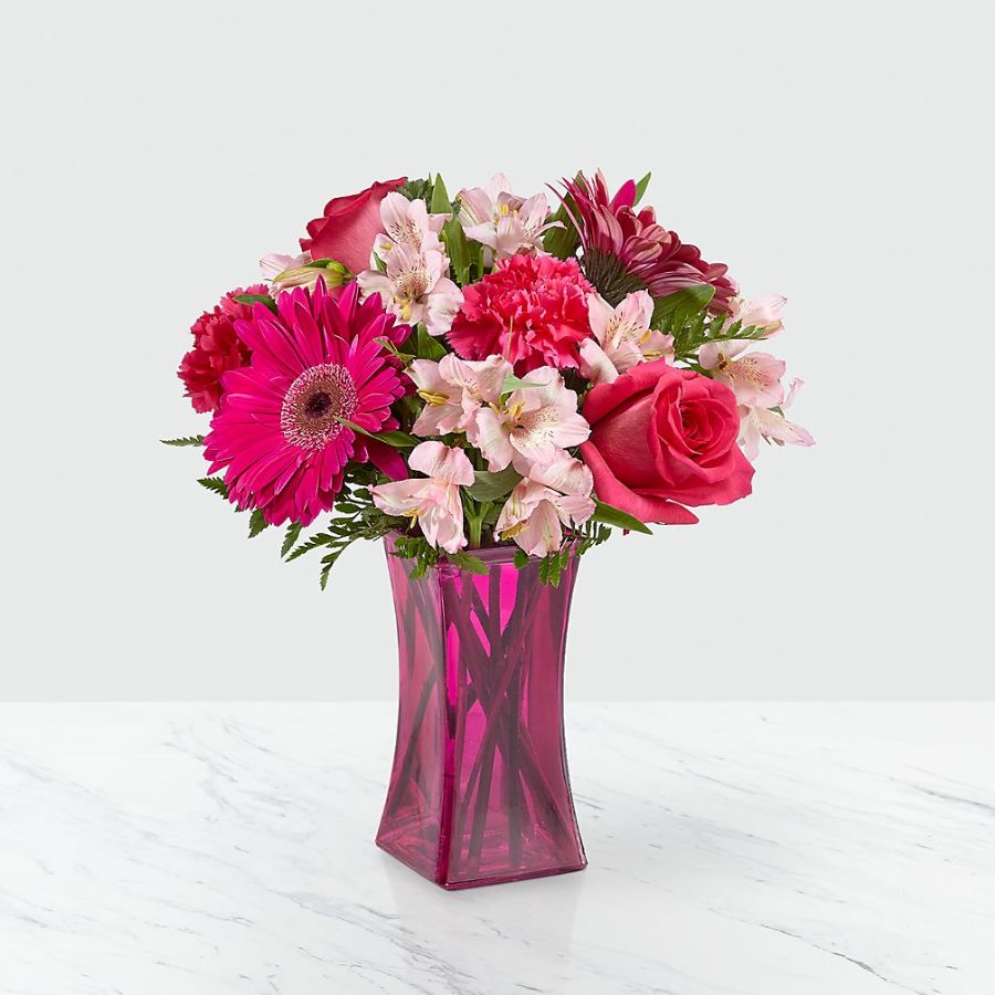 Raspberry Rush Bouquet- Vase Included