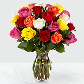 Mixed Roses - Vase Included