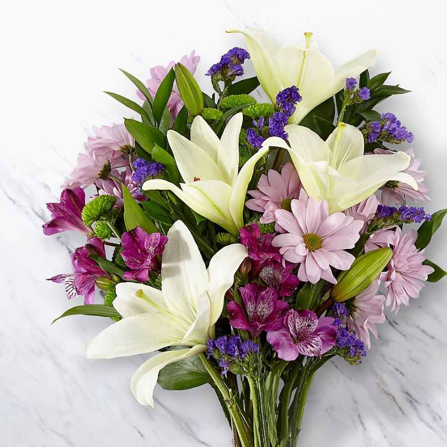 Lavender Fields Mixed Flower Bouquet - Vase Included