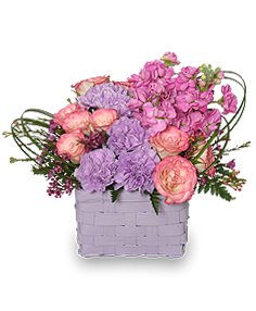 I Like Lilac   Basket Flower Bouquet
