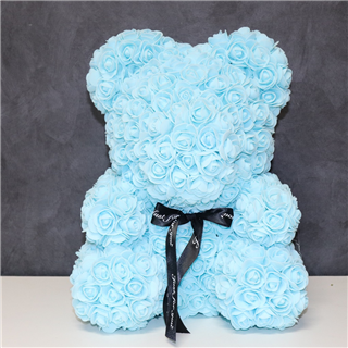 blue flower bear