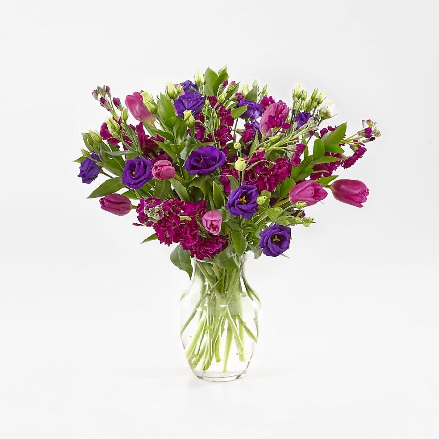 Pretty in Purple Bouquet with Vase
 Flower Bouquet