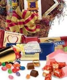 Florist Designed Chocolate & Candy Gift Basket Premium