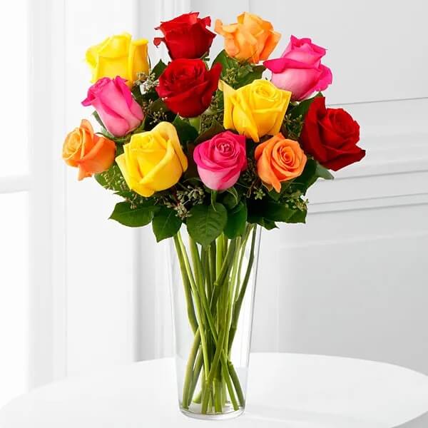 The Rainbow of Colors Rose Bouquet
