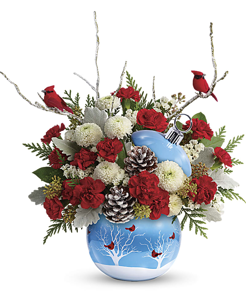 Teleflora's Cardinals In The Snow Ornament