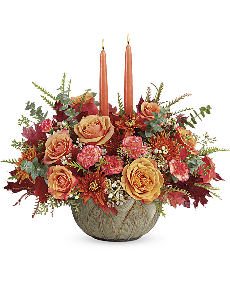 Teleflora's Artisanal Autumn Centerpiece Flower Bouquet
