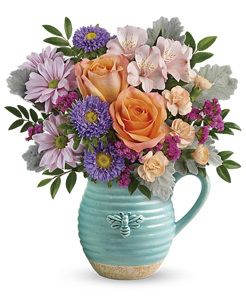 Busy Bee Pitcher Bouquet