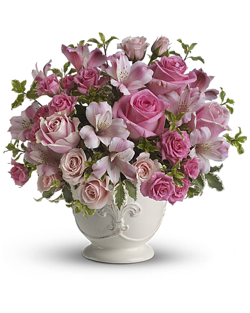 Teleflora's Pink Potpourri Bouquet With Roses