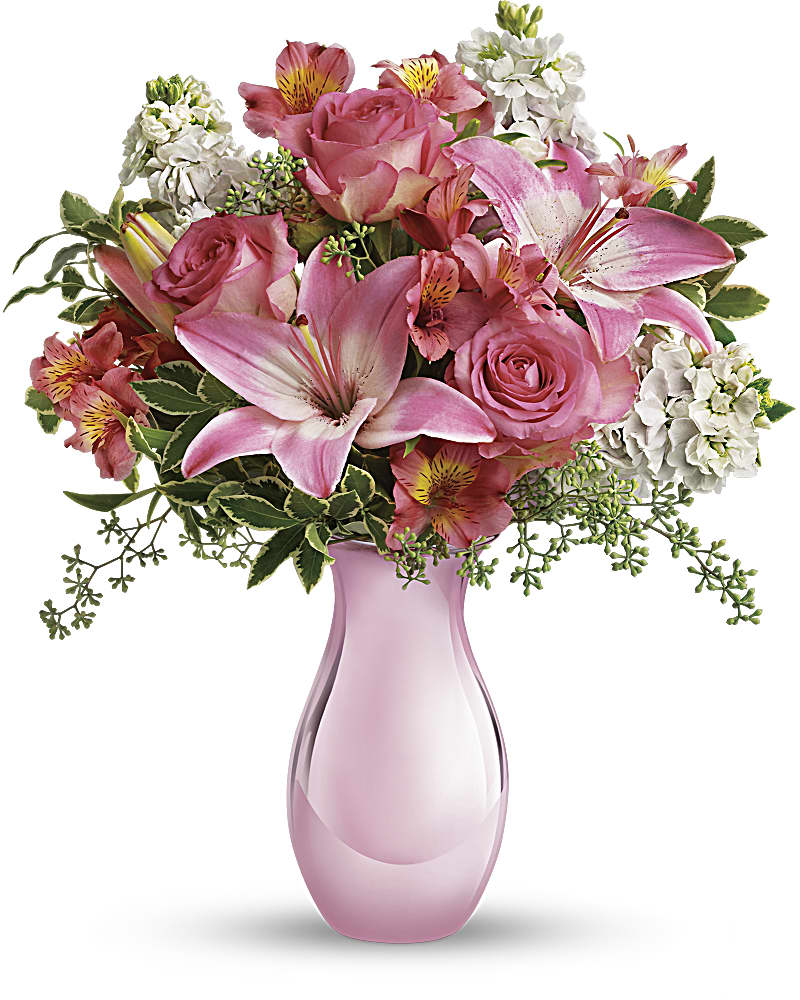 Teleflora's Pink Reflections Bouquet With Roses