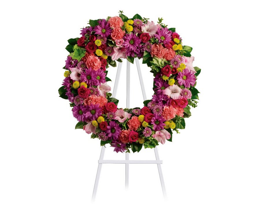 Mixed Pink Wreath