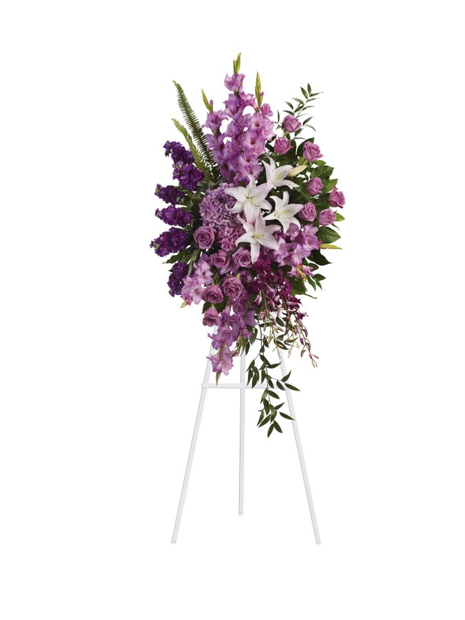 Mixed Purples Standing Spray Flower Bouquet