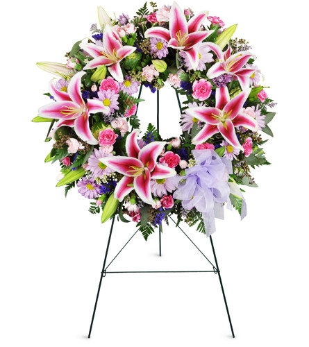 Stargazer Sentiments Wreath Flower Bouquet