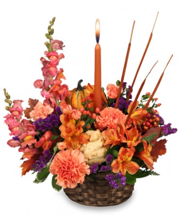 FRUITFUL FALL  Basket  Arrangement Flower Bouquet