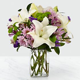 Lavender Fields Mixed Flower Bouquet - VASE INCLUDED