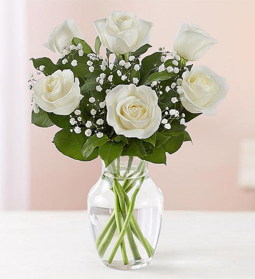 Loves Embrace White Roses