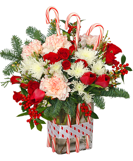 PEPPERMINT PLEASURESDeluxe   Christmas  Bouquet