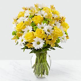 The Sunny Sentiments Bouquet - VASE INCLUDED