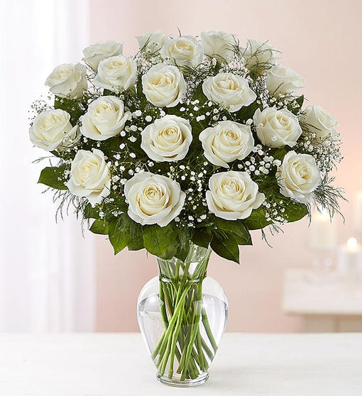 Ultimate Elegance Long Stem White Roses Flower Bouquet